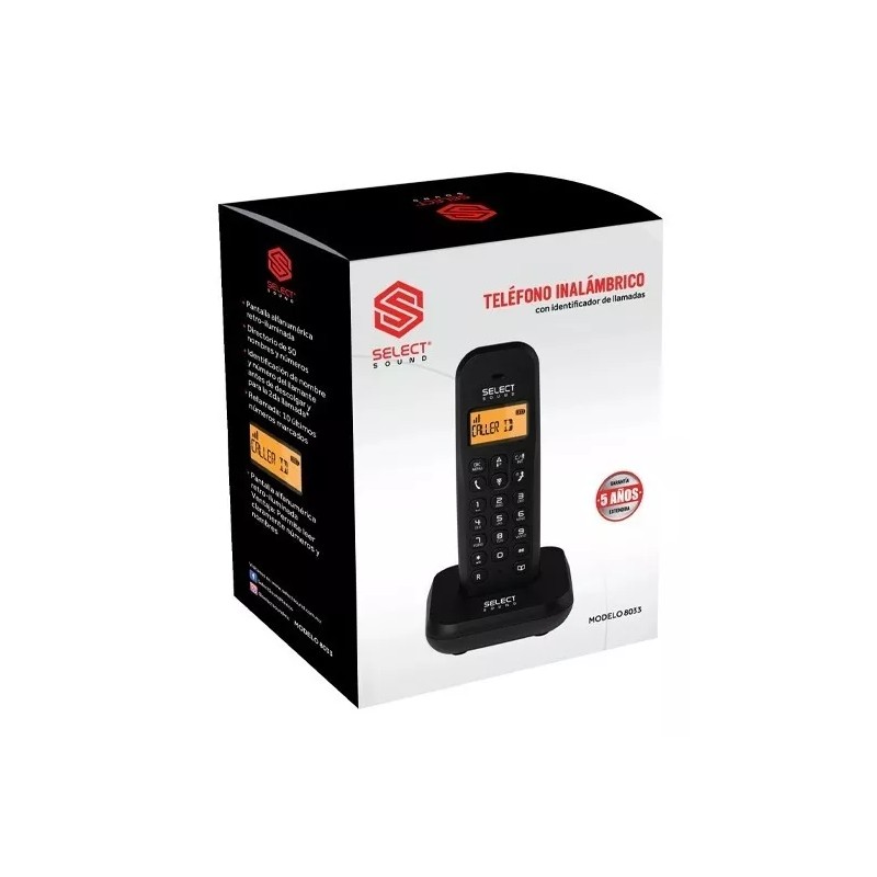 Select Sound Télefono Inalámbrico Select Sound 8033 Con Identificador Color