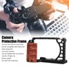 Aluminum Alloy Camera Cage with Wooden Handle Protective Frame with