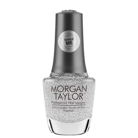 Morgan Taylor Nail Lacquer Shake Up The Magic! Collection (The Shake Up) Silver Sparkle Professional, Vibrant, Chip-Resistant, Fast-Drying, Long-Lasting, High-Shine, 0.5 ounce