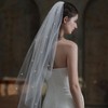 Cliory Cliory White Pearl Bride Veil Pearl Wedding Bridal Veil