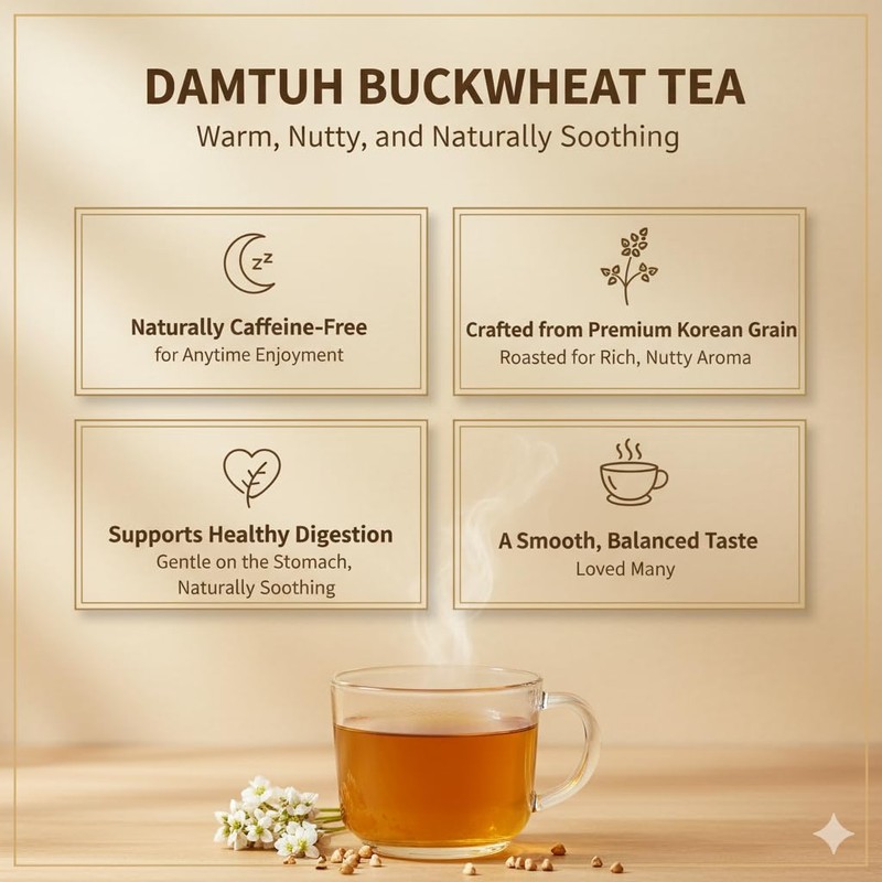 Damtuh Tartary Buckwheat Tea – Nutty & Refreshing Herbal Tea,