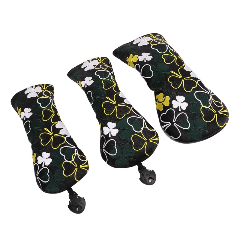 3PCS Golf Head Cover for Fairway Woods Driver Hybrids PU