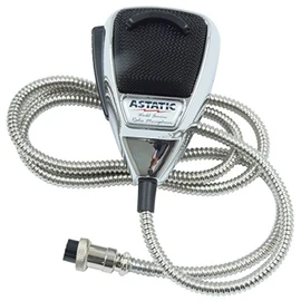 Astatic 636LC Chrome Noise Canceling 4 pin CB Radio Mic