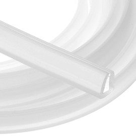 PATIKIL U Channel Edging Trim, 13.1 ft Sheet Metal Edge Guard Protector Rubber Edge Trim Air Sealed Seal Strip for Panels Car Doors Steel Plates Table Corners,0.47" Wx0.08 T0.28 H,Clear