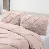 Nestl California King Duvet Cover Sets Blush - Pintuck Duvet