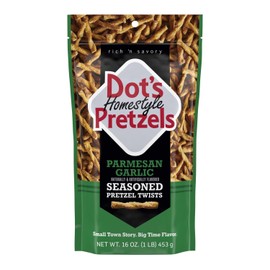 Dot's Pretzels Parmesan Garlic Seasoned Pretzel Twist Snack, 16oz Bag