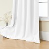 SHINELAND White Blackout Curtains Pleated with Hooks Rings Black Out