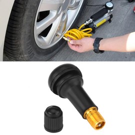 KIMISS 10Pcs Coche TR413 Rueda Neumático Vástago de la válvula Snap In Tire Car Short Car Rubber Valve
