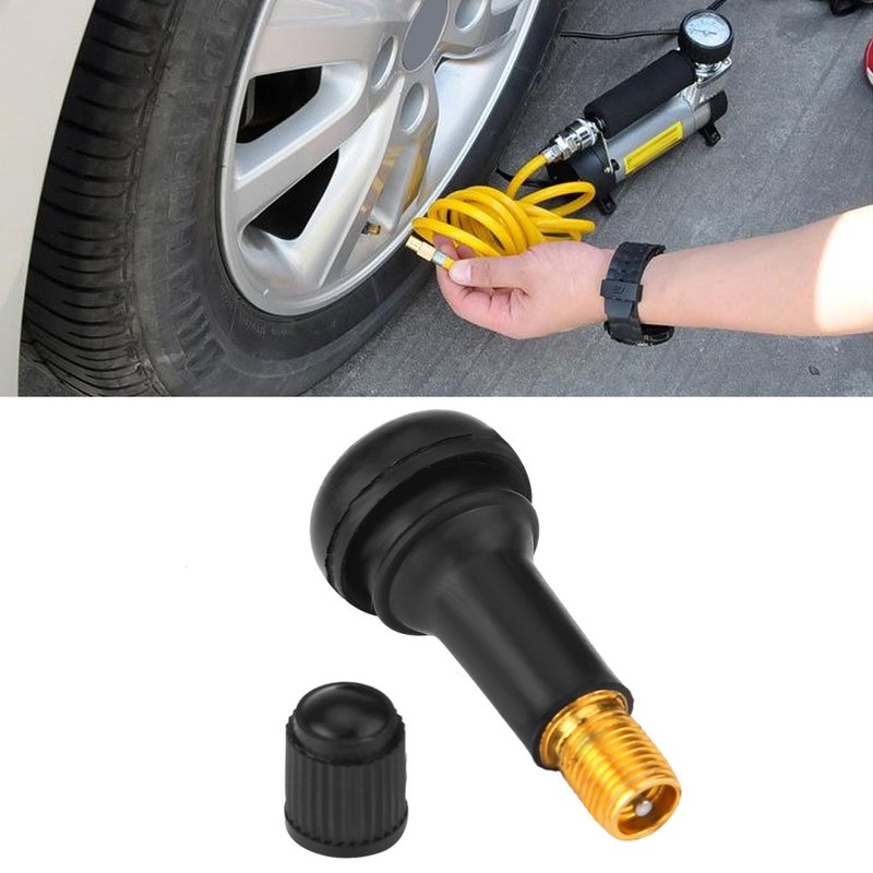KIMISS 10Pcs Coche TR413 Rueda Neumático Vástago de la válvula