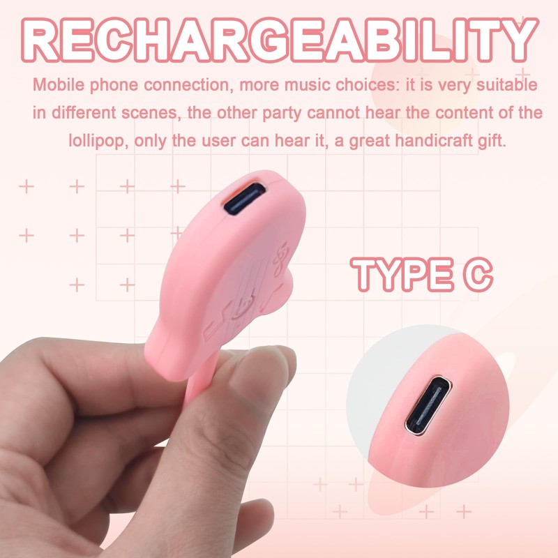 2PCS Music Candy Sticks,Sticks for Lollipop,Rock Candy Sticks,Rechargeable,Candy Making Supplies,Novelty