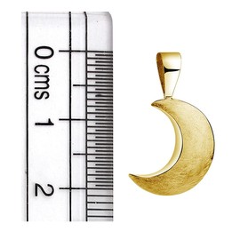 Nenalina Moon Pendant for Women's Necklace or Necklace Brushed Gold-Plated in 925 Sterling Silver, 361306-500, Sterling Silver, No Gemstone