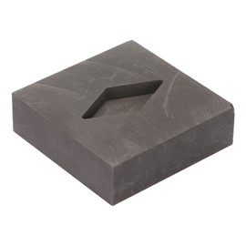 Graphite Crucible Rhombus Shape Metal Refining Scrap Melting Ingot 50 X 50 X 15mm for Industry