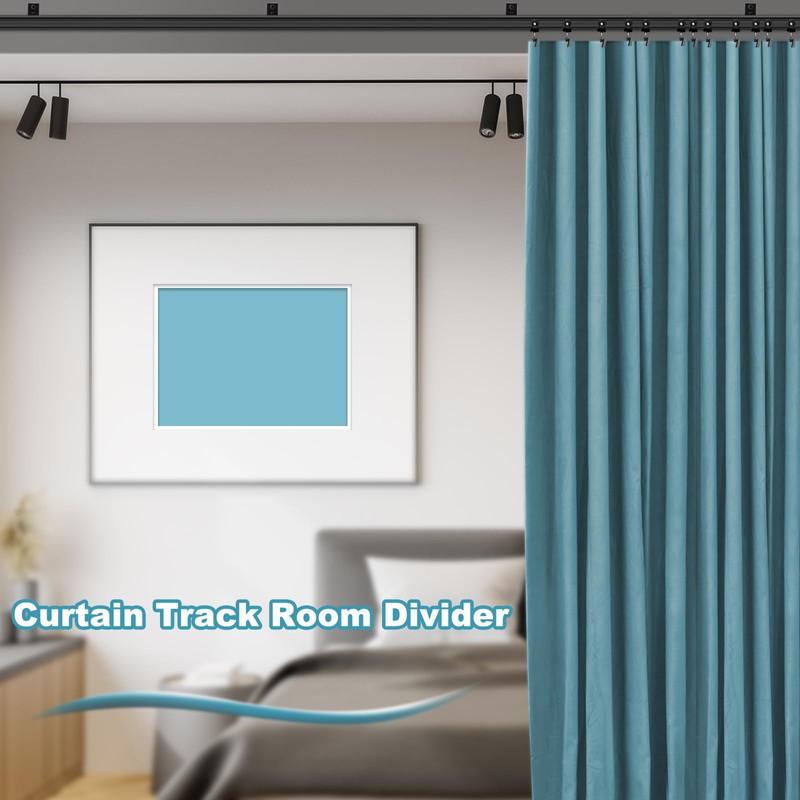 Flexible Curtain Track, 20Ft Ceiling Track for Curtains, Bendable Wall