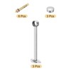 sourcing map 3 Set Ceiling Mount Curtain Rod Bracket, Fit