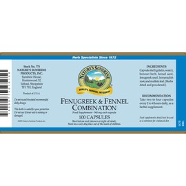 Fenugreek & Fennel Combination - for Respiratory Health - 100 Capsules