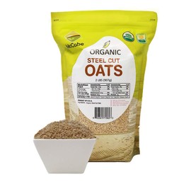 McCabe Organic Steel Cut Oats - Steel Cut Oats Organic | Rich with Fiber & Minerals | USDA and CCOF Certified | Product of USA | 2lbs