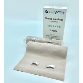 Elastic Bandage Sports Bandage Permanently Elastic Compression Bandage Sports Bandage Pack of 2 (15 cm x 4.5 m)