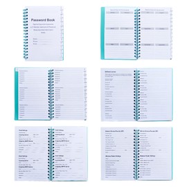 UtyTrees Password Book with Alphabetical A-Z Tabs, Password Keeper & Password Notebook for Home or Office Record All Your Passwords, Never Forget Your Passwords, 7.5 x 5.2'', 118 Pages, Green