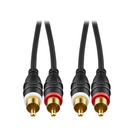 Audio-Technica RCA Audio Cable, 4.9 ft (1.5 m) (2 x RCA Male), 2 x RCA Male), Speaker, Record Player, Amplifier
