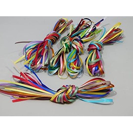 One Bundle 10 x 1 metre x 3mm Satin Ribbon Assorted Colours Double Sided 10 metres Decorative Cards Easter Christmas Thin 3 mm