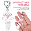 PACKOVE Cute Cat Keychain Stuffed Cat Keychain Fuzzy Animal Keychain