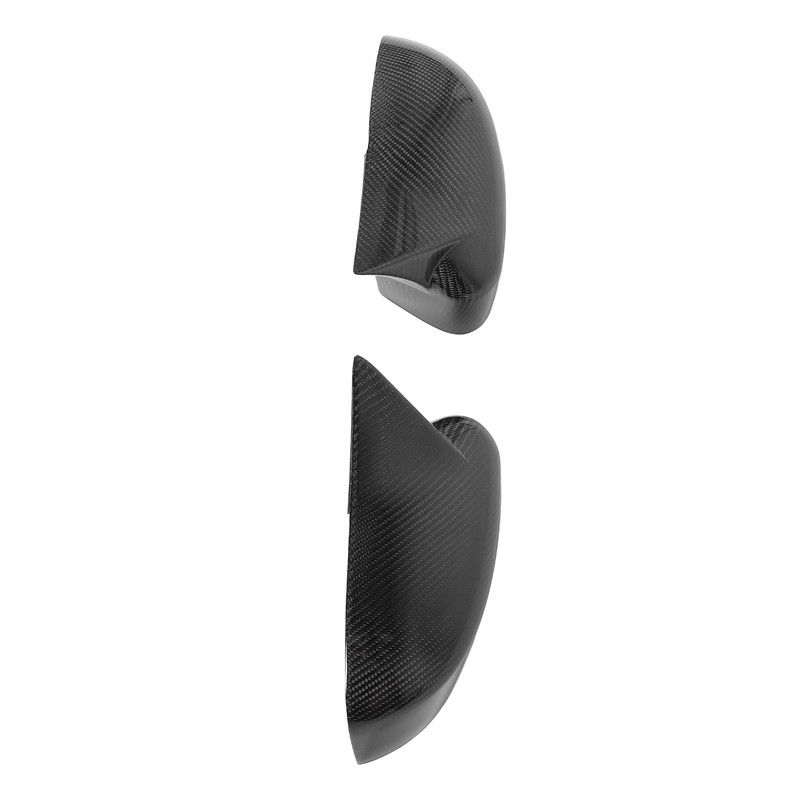 1 Pair Carbon Fiber Ox Horn Rearview Side Glass Mirror