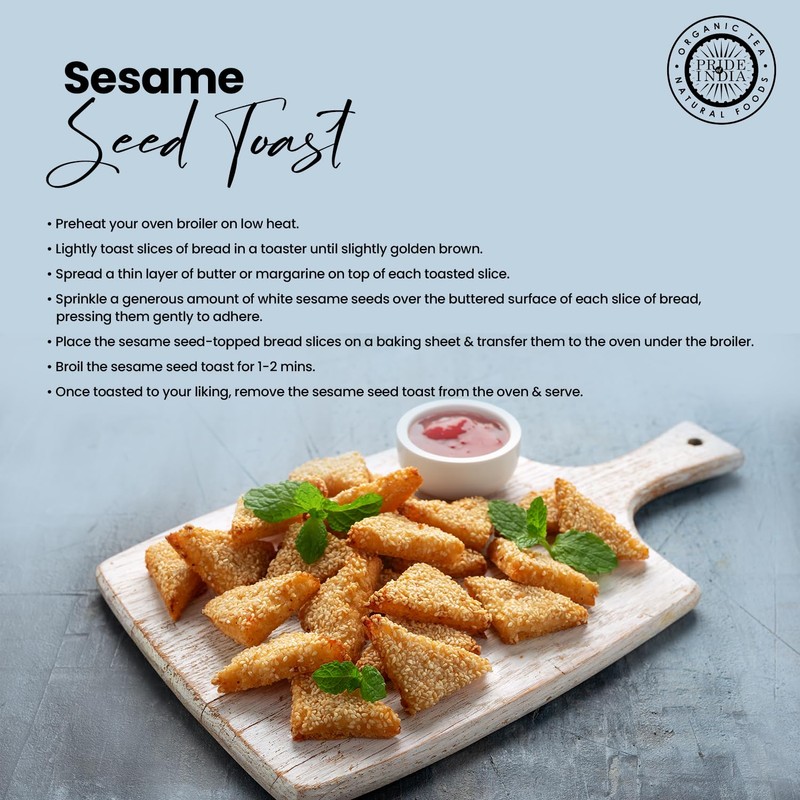 Pride Of India - White Sesame Seeds Unhulled - Calcium