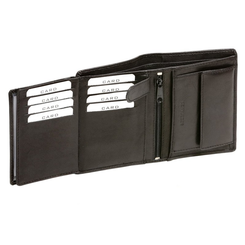 LEAS Men's Wallet with RFID Protection, Compact, Men's Wallet, Flat