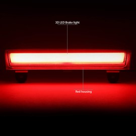 DNA MOTORING 3BL-GMCD00-3DG2-LED-RD Red Lens 3D LED High Mount 3rd Third Brake Light [Compatible with 00-06 Suburban 1500 2500 / Tahoe / 00-06 Yukon & XL 1500 2500]