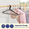 Amber Home 30 Pack 17" Strong Black Metal Wire Clothes