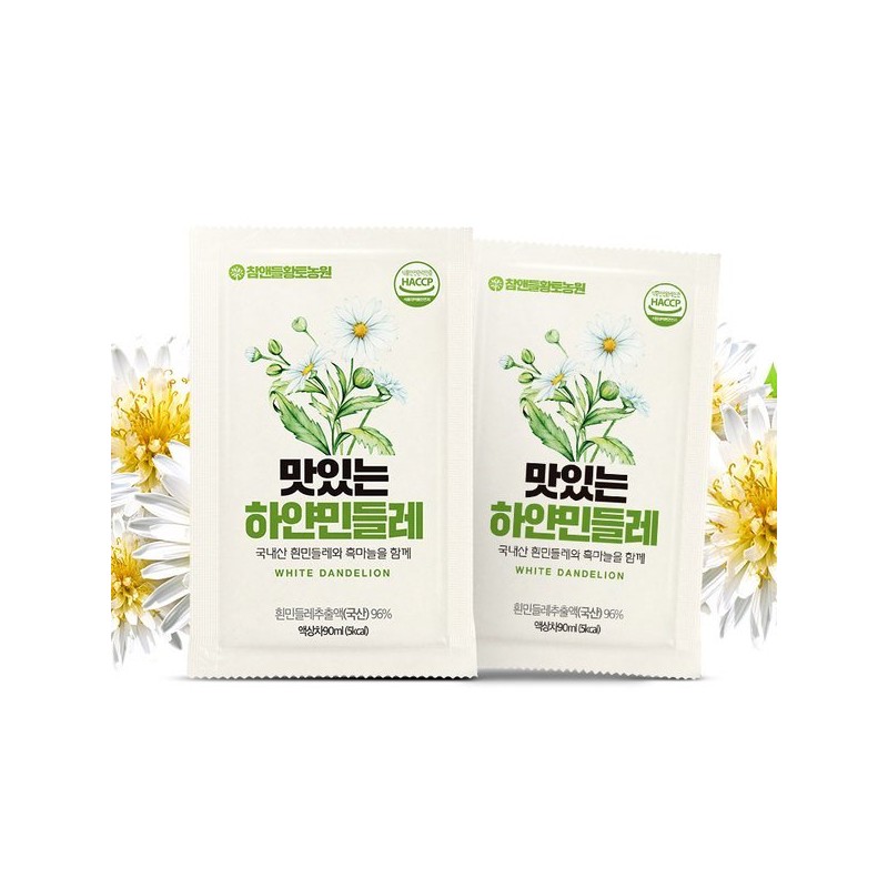 Cham & Deul Hwangto Nongwon 맛있는 하얀민들레 진액 90ml 30포