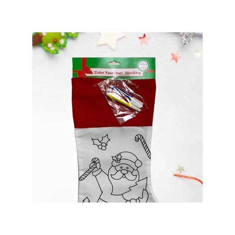 Simply Holiday Christmas Stocking Color Your Own Stocking Fabric Stocking