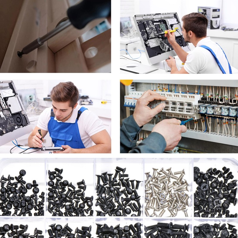 Yenghome 498 Pcs M2 M2.5 M3 Notebook Computer Laptop Screws