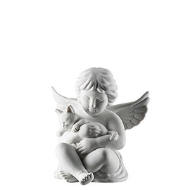 Rosenthal Angel Medium White Matt Angel with Cat