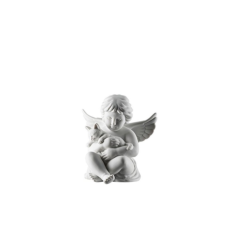 Rosenthal Angel Medium White Matt Angel with Cat