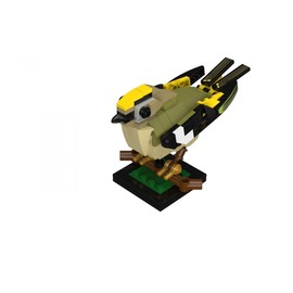 BlueBrixx Pro 108366 Winter Gold Chicken Made of Clamping Blocks with 142 Building Elements