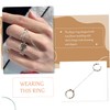 FOMIYES Rose Chain Ring Vintage Finger Jewelry for Women Aesthetic
