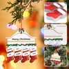 Christmas Decoration Socks Pendant, Family Groups DIY Name Blessing Hanging