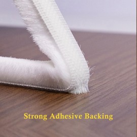 fowong Weather Stripping Window Seal ，20m(L) x 9 mm(W) x 9mm(T) Draught Excluder for Doors and Windows Draft Stopper and Save Energy - White