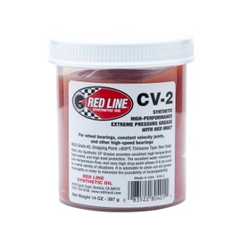 Red Line 80401 High Performance CV-2 Synthetic Grease Cartridge with Red Moly - 14 Ounce Jar (4 Pack)