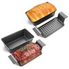 HONGBAKE 4 Pack Meatloaf Pan with Drain Tray, 9 x