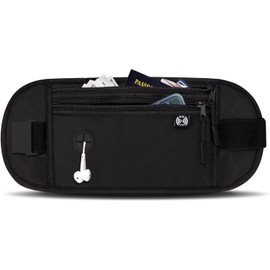 Secure Travel Money Belt, NEDLON Slim RFID Blocking Passport Holder Travel Money Pouch for Men and Women, Anti Theft Travel Hidden Wallet with Earphone Hole ConcealedLightweight