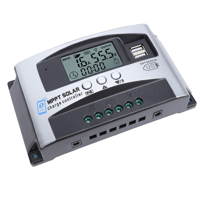 MPPT Solar Charge Controller Bluetooth App Control 12V 24V 36V