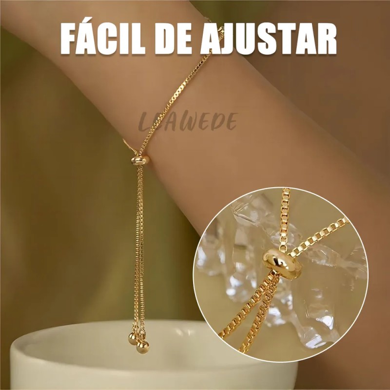 Leawede 2pzs Collar Y Pulseras Tulipán Oro Regalos Para Mujer