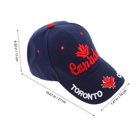 Ipetboom Canada Flag Baseball Cap Embroidered Maple Leaf Outdoor Cap for Men and Women Adjustable Sun Hat for Sports Hiking Fishing and Travel Activities Dark Blue