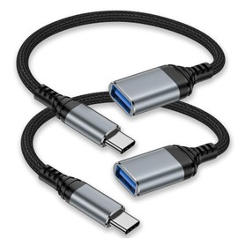 USB C to USB Adapter - 5Gbps [2 Pack] USC 3.0 OTG Adapter for Android - USBC Male to USB Female Adapter, Type C OTG Cable Converter Support Camera, Card Reader, USB Flash Drive, External/MIDI Keyboard