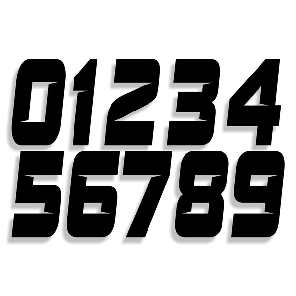 Mx & ATV Number Plate Decals | Set of 3