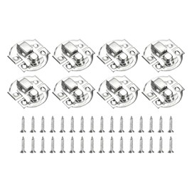 QUARKZMAN Pack of 8 Hasp Locks, 29 x 27 mm Retro Box Toggle Clasps, Metal Buckle Clasps, Suitcase Lock with Screws for Jewellery Box, Suitcase, Tool Box, Wooden Box, Silver
