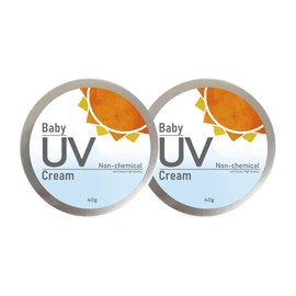 &SH Baby UV Cream, 1.4 oz (40 g) x 2 Pcs/Baby, Non-Chemical, Moisturizing, Mom, Family, High Quality, For Children, Children, Skin