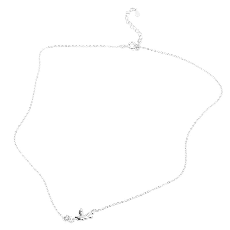 Silver Pendant Necklace Beautiful Elegant Adjustable Cute Dove Bird Pendant